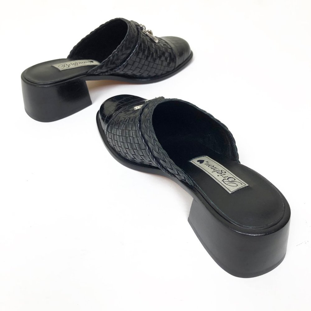 Brighton Frankie Black Basketweave Mule - Picture 2 of 8